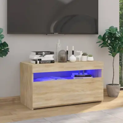 The Living Store TV omarica z LED lučkami sonoma hrast 75x35x40 cm - TV Omarica