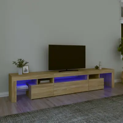 The Living Store TV omarica z LED lučkami sonoma hrast 215x36,5x40 cm - TV Omarica