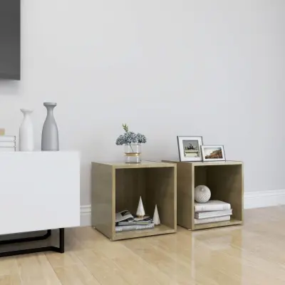 The Living Store TV omarice 2 kosa sonoma hrast 37x35x37 cm iverna plošča - TV Omarica