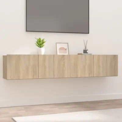 The Living Store TV omarica 2 kosa sonoma hrast 80x30x30 cm inženirski les - TV Omarica