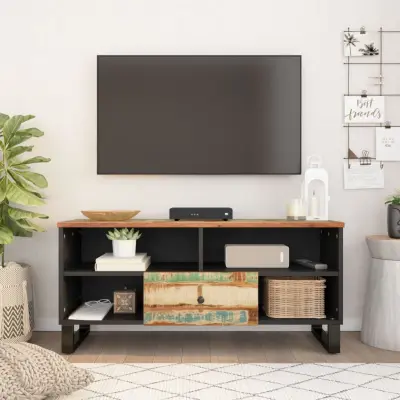 The Living Store TV omarica 100x33x46 cm trden predelan les in inženirski les - TV Omarica