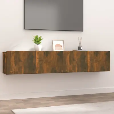 The Living Store TV omarica 2 kosa dimljeni hrast 80x30x30 inženirski les - TV Omarica