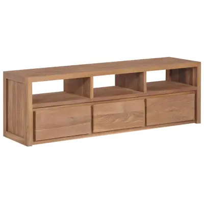 The Living Store TV omarica trdna tikovina z naravnim finišem 120x30x40 cm - TV Omarica