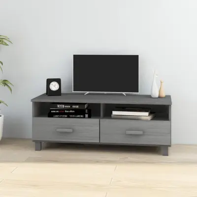 The Living Store TV omarica HAMAR temno siva 106x40x40 cm trdna borovina - TV Omarica