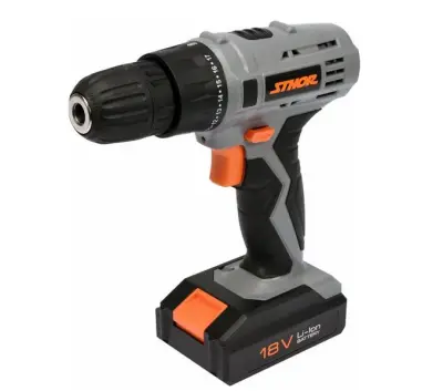 STHOR Drill - 18V 1 x 1,3ah Li -ion izvijač, 1 prestava, 700 vrt./min., 10 mm, 17nm 78983