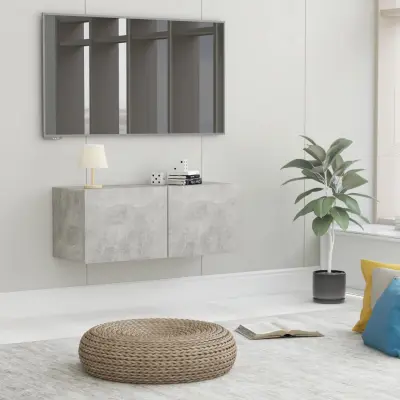 The Living Store TV omarica betonsko siva 80x30x30 cm inženirski les - TV Omarica
