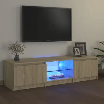 The Living Store TV omarica z LED lučkami sonoma hrast 140x40x35,5 cm - TV Omarica