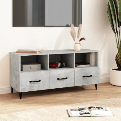 The Living Store TV omarica betonsko siva 102x35x50 cm konstruiran les - TV Omarica