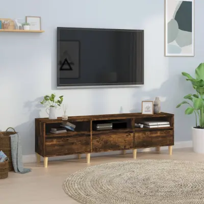 The Living Store TV omarica dimljeni hrast 150x30x44,5 cm inženirski les - TV Omarica