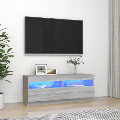 The Living Store TV omarica z LED lučkami siva sonoma 100x35x40 cm - TV Omarica