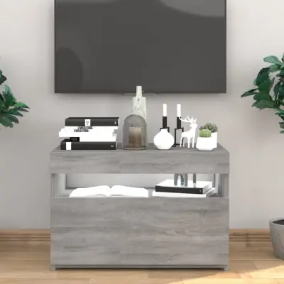 The Living Store TV omarica z LED lučkami siva sonoma 60x35x40 cm - TV Omarica