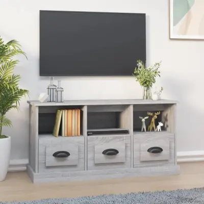 The Living Store TV omarica siva sonoma 100x35x50 cm inženirski les - TV Omarica