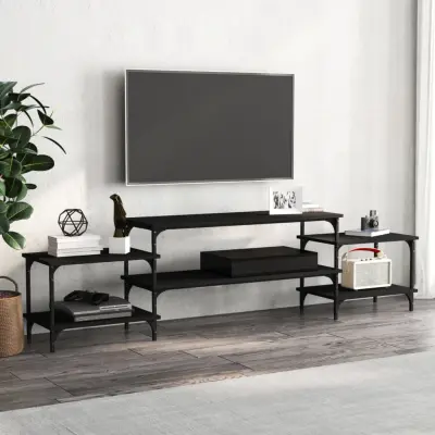 The Living Store TV omarica črna 197x35x52 cm inženirski les - TV Omarica