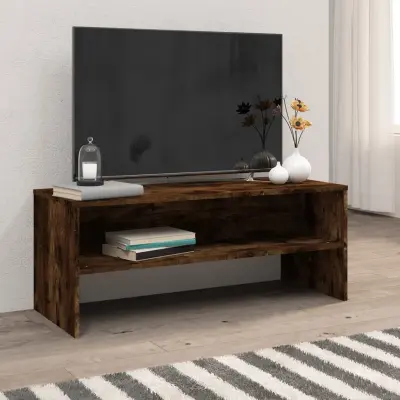 The Living Store TV omarica dimljeni hrast 100x40x40 cm inženirski les - TV Omarica
