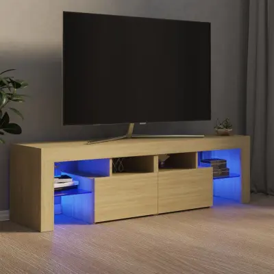 The Living Store TV omarica z LED lučkami sonoma hrast 140x36,5x40 cm - TV Omarica