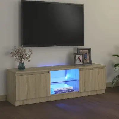 The Living Store TV omarica z LED lučkami sonoma hrast 120x30x35,5 cm - TV Omarica