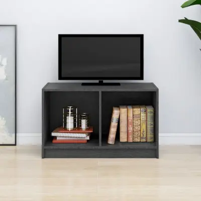 The Living Store TV omarica siva 70x33x42 cm trdna borovina - TV Omarica