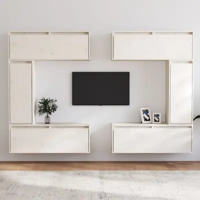 The Living Store TV omarica 6 kosov bela trdna borovina - TV Omarica