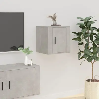 The Living Store Stenska TV omarica betonsko siva 40x34,5x40 cm - Stenska TV Omarica