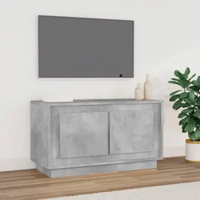 The Living Store TV omarica betonsko siva 80x35x45 cm inženirski les - TV Omarica