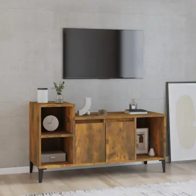 The Living Store TV omarica dimljeni hrast 100x35x55 cm inženirski les - TV Omarica