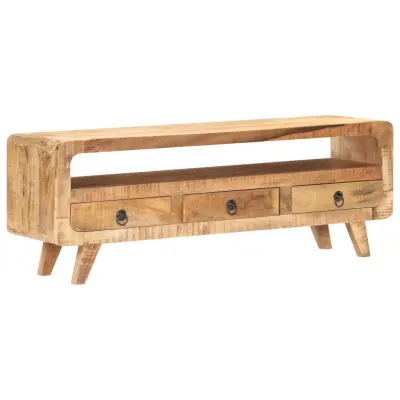 The Living Store TV omarica 117x30x41 cm trden robusten mangov les - TV Omarica