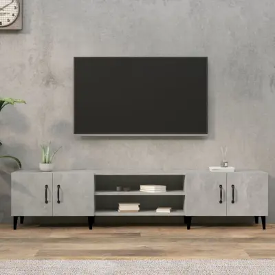 The Living Store TV omarica betonsko siva 180x31,5x40 cm inženirski les - TV Omarica