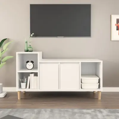 The Living Store TV omarica bela 100x35x55 cm inženirski les - TV Omarica