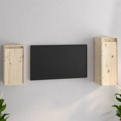 The Living Store TV omarica 2 kosa trdna borovina - TV Omarica