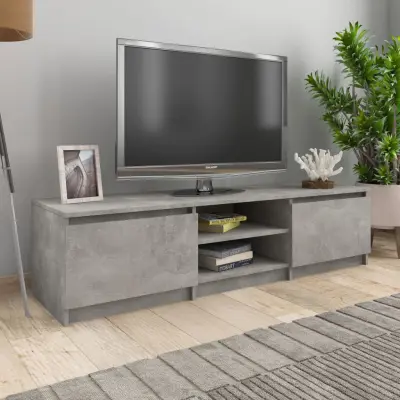 The Living Store TV omarica betonsko siva 140x40x35,5 cm iverna plošča - TV Omarica