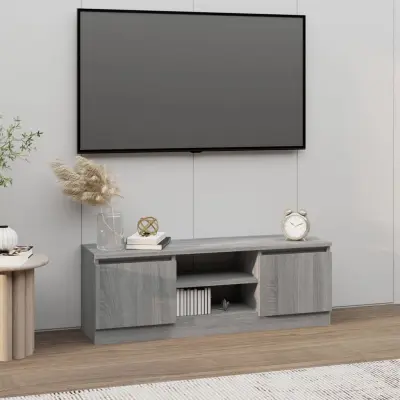 The Living Store TV omarica z vrati siva sonoma 102x30x36 cm - TV Omarica Z Vrati