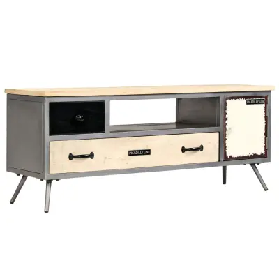 The Living Store TV omarica iz trdnega mangovega lesa in jekla 120x30x45 cm - TV Omarica