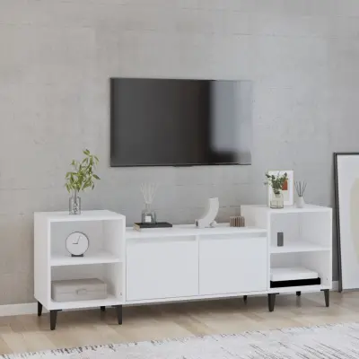 The Living Store TV omarica bela 160x35x55 cm inženirski les - TV Omarica