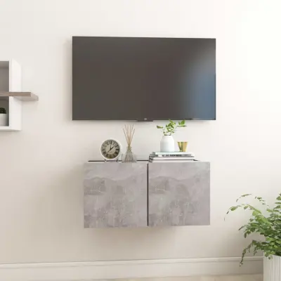 The Living Store Viseča TV omarica betonsko siva 60x30x30 cm - TV Omarica