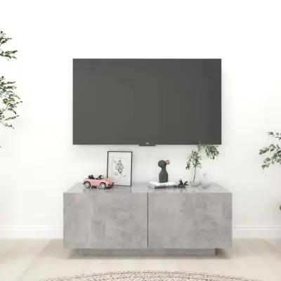 The Living Store TV omarica betonsko siva 100x35x40 cm iverna plošča - TV Omarica