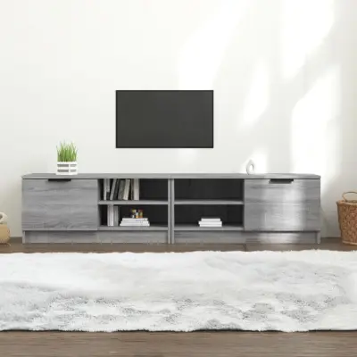The Living Store TV omarica 2 kosa siva sonoma 80x35x36,5 cm konstruiran les - TV Omarica