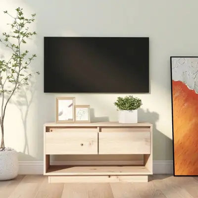 The Living Store TV omarica 74x34x40 cm trdna borovina - TV Omarica