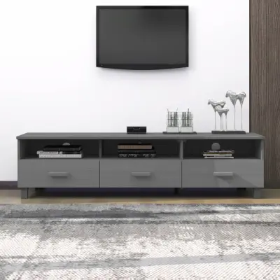 The Living Store TV omarica HAMAR temno siva 158x40x40 cm trdna borovina - TV Omarica