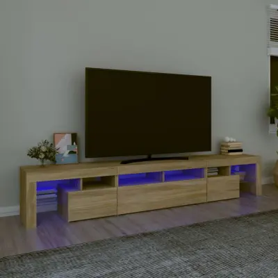 The Living Store TV omarica z LED lučkami sonoma hrast 230x36,5x40 cm - TV Omarica