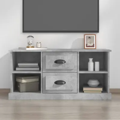 The Living Store TV omarica betonsko siva 99,5x35,5x48 cm inženirski les - TV Omarica