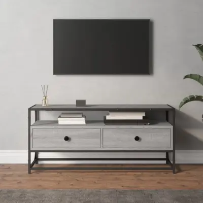 The Living Store TV omarica siva sonoma 100x35x45 cm inženirski les - TV Omarica