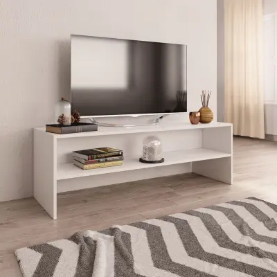 The Living Store TV omarica bela 140x40x40 cm iverna plošča - TV Omarica