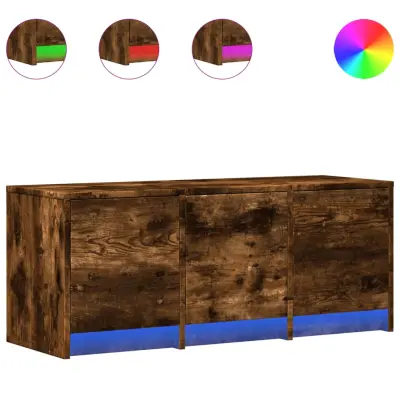 vidaXL TV omarica LED dimljeni hrast 97x34x40 cm inženirski les