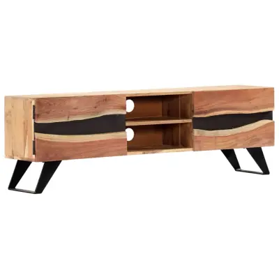 The Living Store TV omarica 140x30x45 cm trden akacijev les - TV Stojalo
