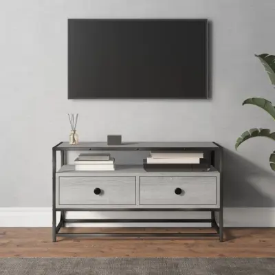 The Living Store TV omarica siva sonoma 80x35x45 cm inženirski les - TV Omarica