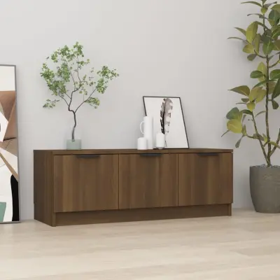 The Living Store TV omarica rjavi hrast 102x35x36,5 cm inženirski les - TV Omarica
