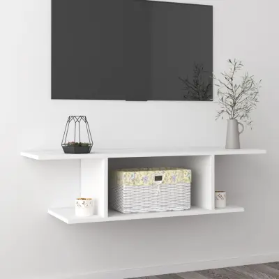 The Living Store Stenska TV omarica bela 103x30x26,5 cm - TV Omarica