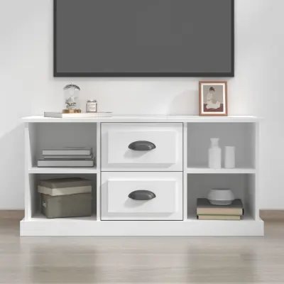 The Living Store TV omarica bela 99,5x35,5x48 cm inženirski les - TV Omarica