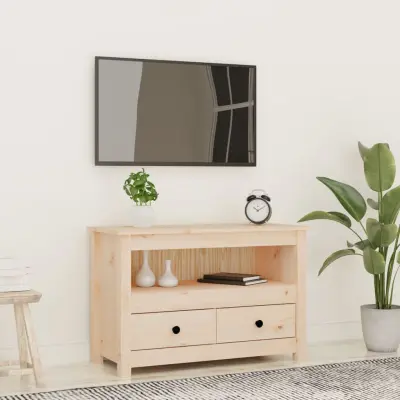 The Living Store TV omarica 79x35x52 cm trdna borovina - TV Omarica