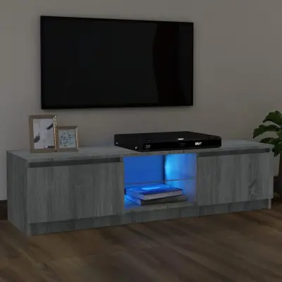 The Living Store TV omarica z LED lučkami siva sonoma 120x30x35,5 cm - TV Omarica